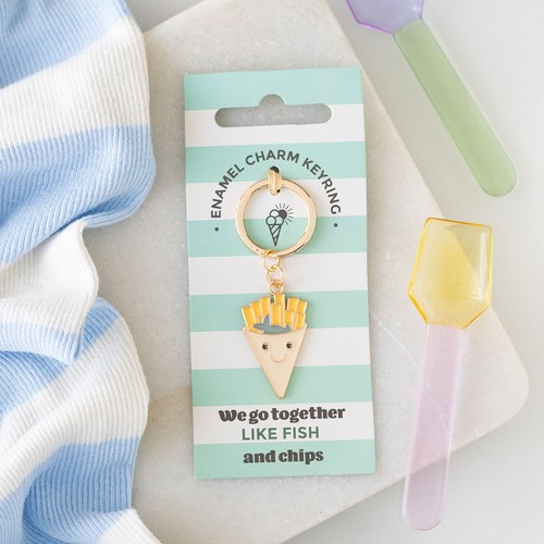 Fish and chips keyring - fish,