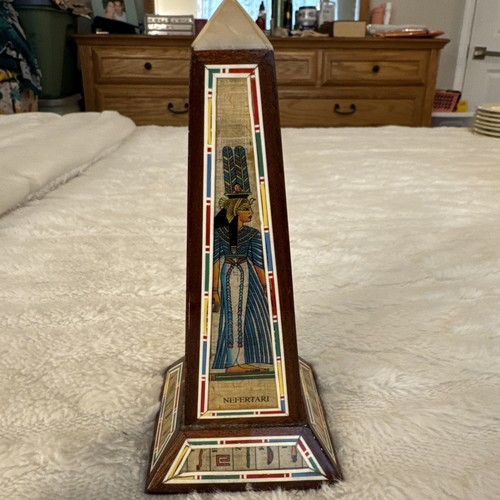 Vtg egyptian wooden obelisk - vtg,