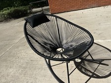 Black outdoor rocking chair