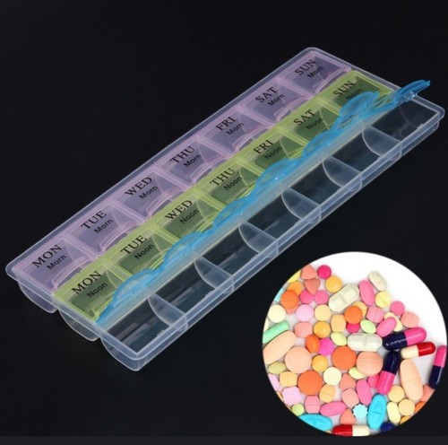 Large weekly daily pill box - large,