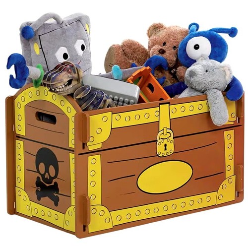 Pirate wooden toy box - wooden,