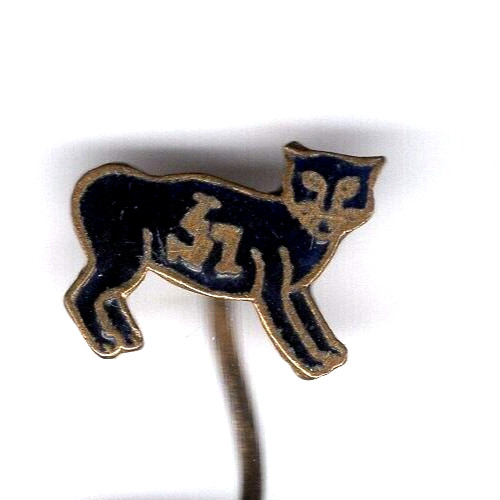 Vintage manx cat - cat, badge