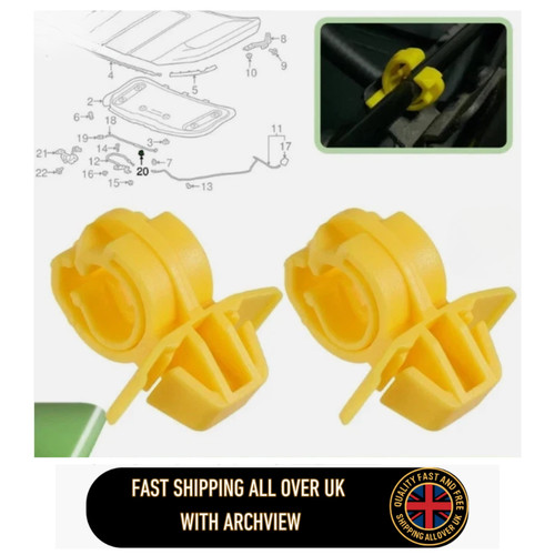 Bonnet stay clip for - clip, vauxhall