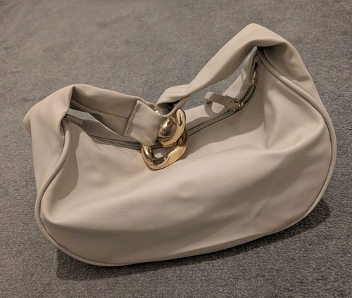 Ladies beige handbag with - beige,