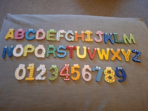 Magnetic wooden alphabet - wooden,
