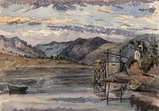 Antique Watercolour Painting -
