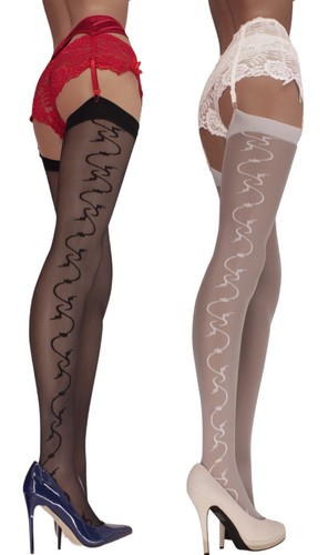 Patterned stockings denier - 20,