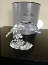 Rare Retired Swarovski Crystal Dolphin on a Wave