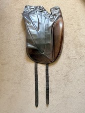 Wow Saddle - Brown - Fixed Block Dressage Flaps with Girth Straps