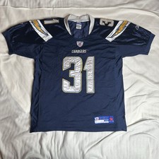 Vintage Chargers Antonio Cromartie #31 Reebok NFL Authentic Jersey Mens 48 Blue