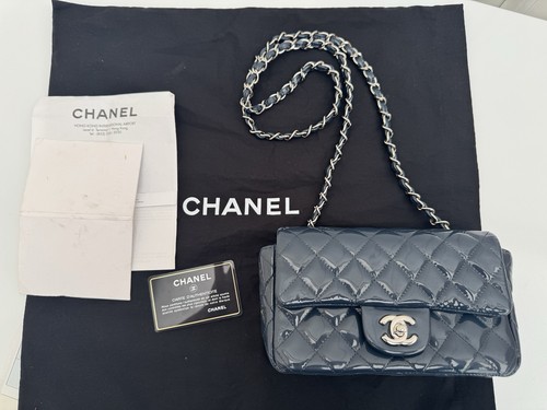 Chanel blue patent leather - chanel,