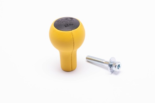 Yellow leather gear knob - , for
