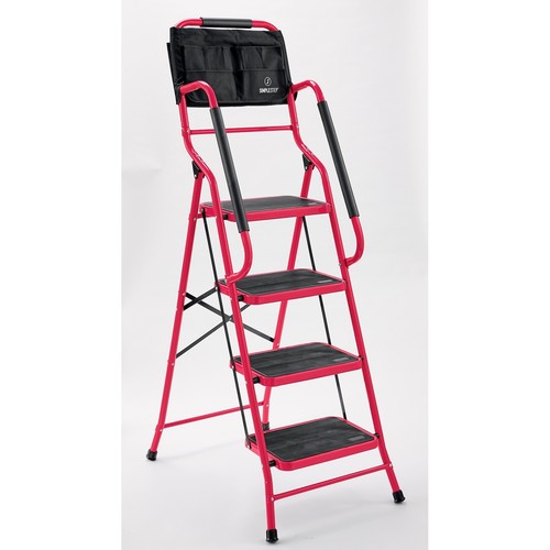 Step safety ladder with - 4-step, tool
