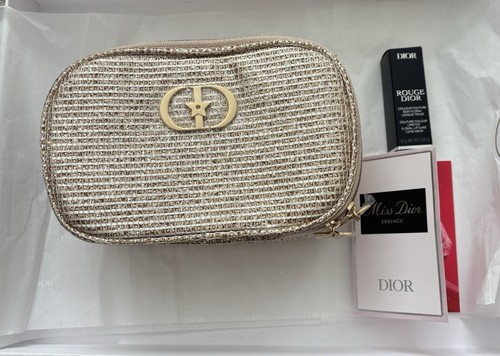 Dior gold makeup pouch vanity - pouch,