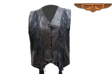 Black Women's Leather Vest
