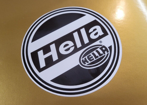 Hella rally car stickers - hella,