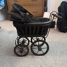 Penny Farthing Type Covered Baby Stroller Carriage Old Collectible vintage 15"in