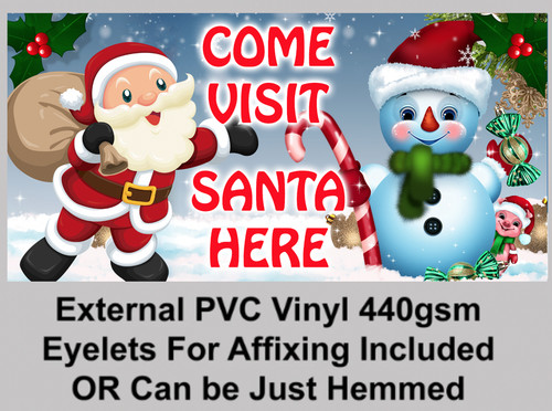 Santas grotto advert - santas, sign