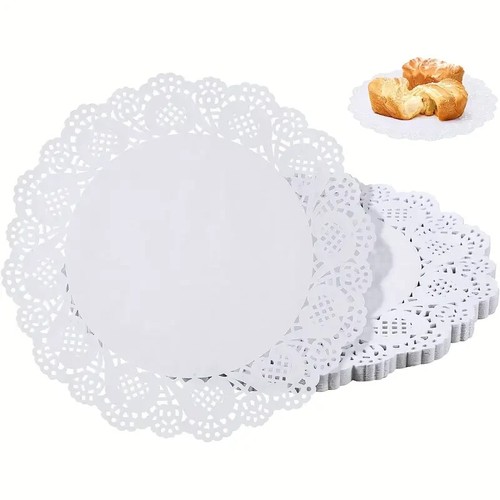 100 white round disposable - 100, 12"