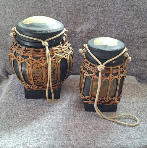 Pair vintage asian rice - asian,