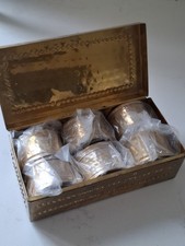 6 Brass Napkin Rings In Brass