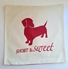 Dachshund Dog Linen Cushion