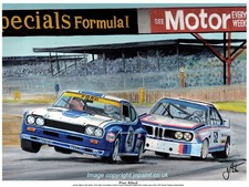A3 ART PRINT - JOCHEN MASS - FORD CAPRI RS2600 - SILVERSTONE TT 1973