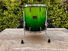 ♚ULTRA RARE !♚ PEARL MASTERS Extra ♚ 16" x 16" Deep FLOOR Tom ♚ EMERALD FADE !♚
