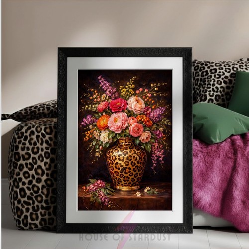 Luxury leopard print dark - print,