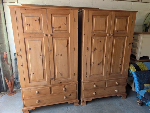 Solid pine wardrobe - solid, 2