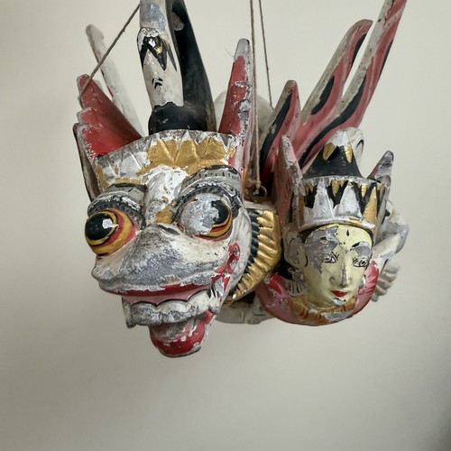Balinese wood carved garuda - wood,