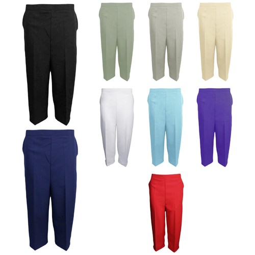 Ladies half elasticated waist - half,