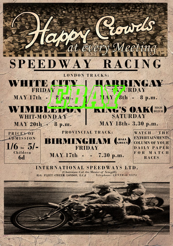 Vintage speedway retro aged - speedway,