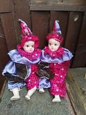 X2 Vintage Pierrot Porcelain