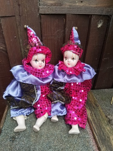 Vintage pierrot porcelain - x2,