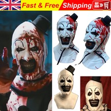 Terrifier 2 Art the Clown Mask Cosplay Costume Masquerade Halloween Party Props