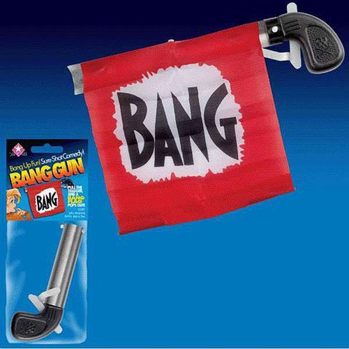 Bang flag gun clown - bang, toy
