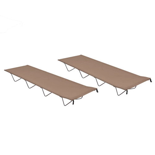 Camping bed 2pc taupe - bed,