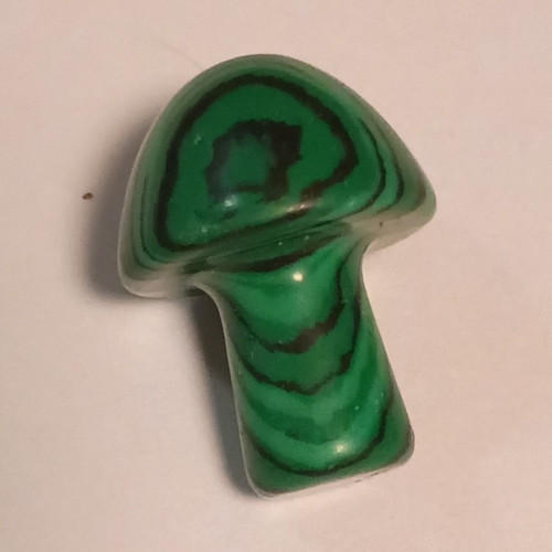 Green banded stone crystal - green,