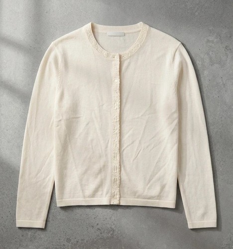 Cream fine knit cardigan - m&s,