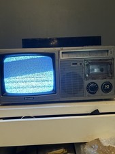 Sharp 10P 28H Solid State CRT TV Radio & Cassete Player Combo Boombox. See des
