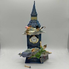 Disney Traditions Peter Pan’s Clock Tower Figurine 6015025 Damaged