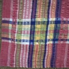 Vintage seersucker tablecloth