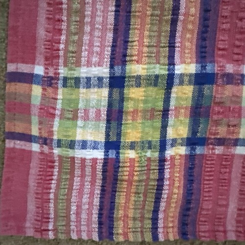 Vintage seersucker tablecloth