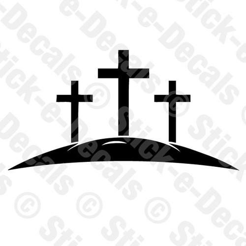 Calvary cross vinyl decal - calvary,