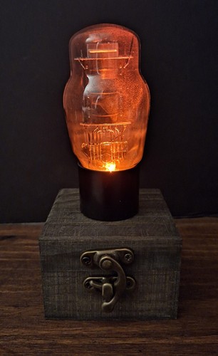 Old vintage radio - old, lighted