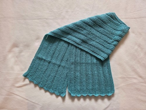 Scarf lace hand knitted - scarf,