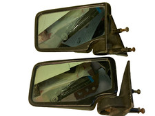 audi 100/C2 fixed type P/S door exterior mirrors black 433837501/c pair used old