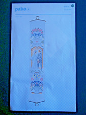 PAKO cross stitch bell pull Wedding Day  brass hangers
