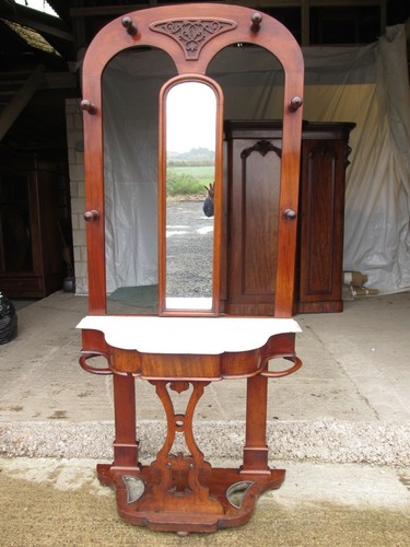 Victorian mahogany mirror - victorian, &